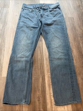 Banana Republic Men's Bootcut Jeans in Light Blue Wash